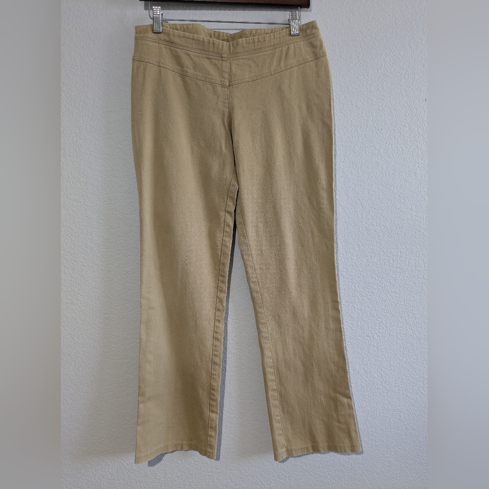 Vintage Free People Straight Leg Khaki Stretchy Casual Pant 25 Junior Small